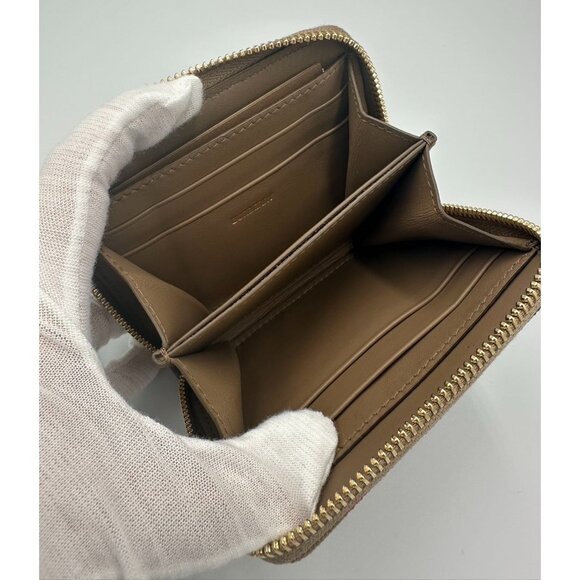 Burberry MN Zip Around Canvas Check Coin Wallet Grey Mink 8084526 - Picture 5 of 8